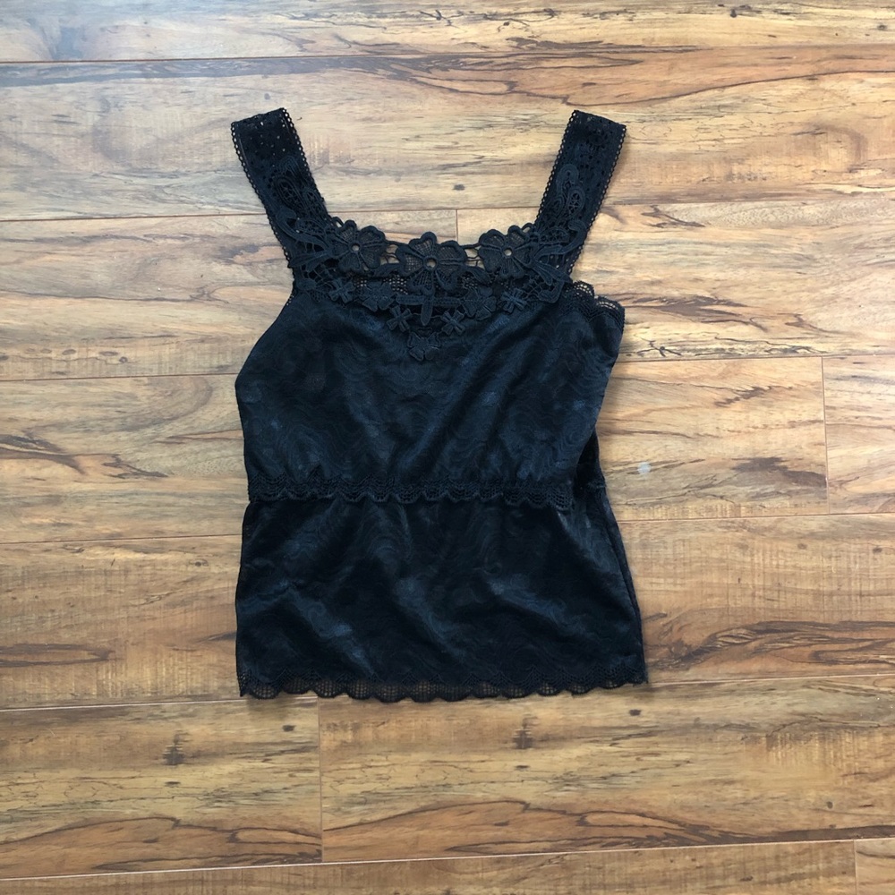 All Lace Black Crop Tank - Picture 1 of 1
